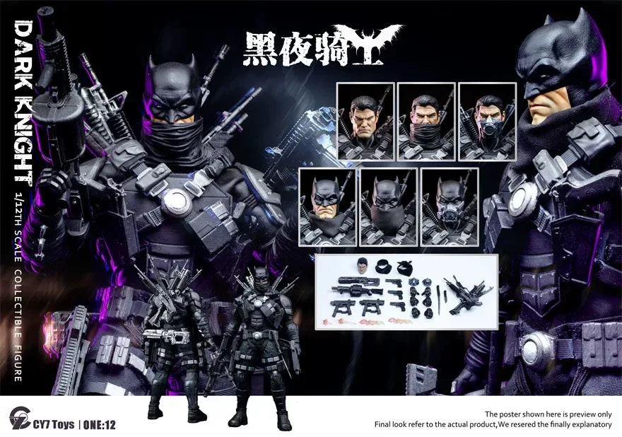 

Original CY7 Toys 1/12 Dark Knight Batman Action Collection Figures Model Toys In Stock