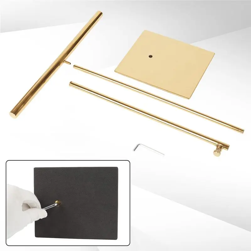 DT39 2Pcs Necklace Holder Jewelry Stand, Gold Polished Purse Display Stand Adjustable Height for Necklaces Bangles Rings