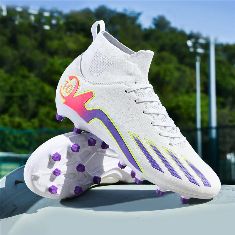 New Sneakers Men Soccer Shoes Sport FG Football Boots Adult Futsal Training Shoes Ultralight Non-Slip Wholesale Outdoor Cleats