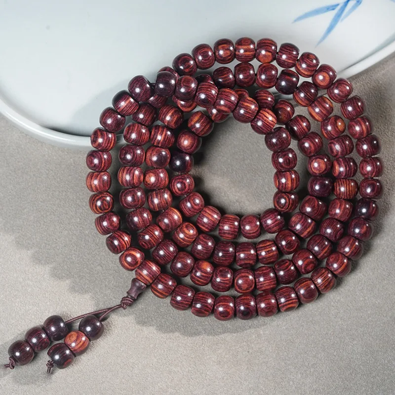 

Indian Huanghua Flower Apple Bracelet String Purple Oil Pear Old Material Cultural Play Prayer Bucket Bead Men s And Women Wood