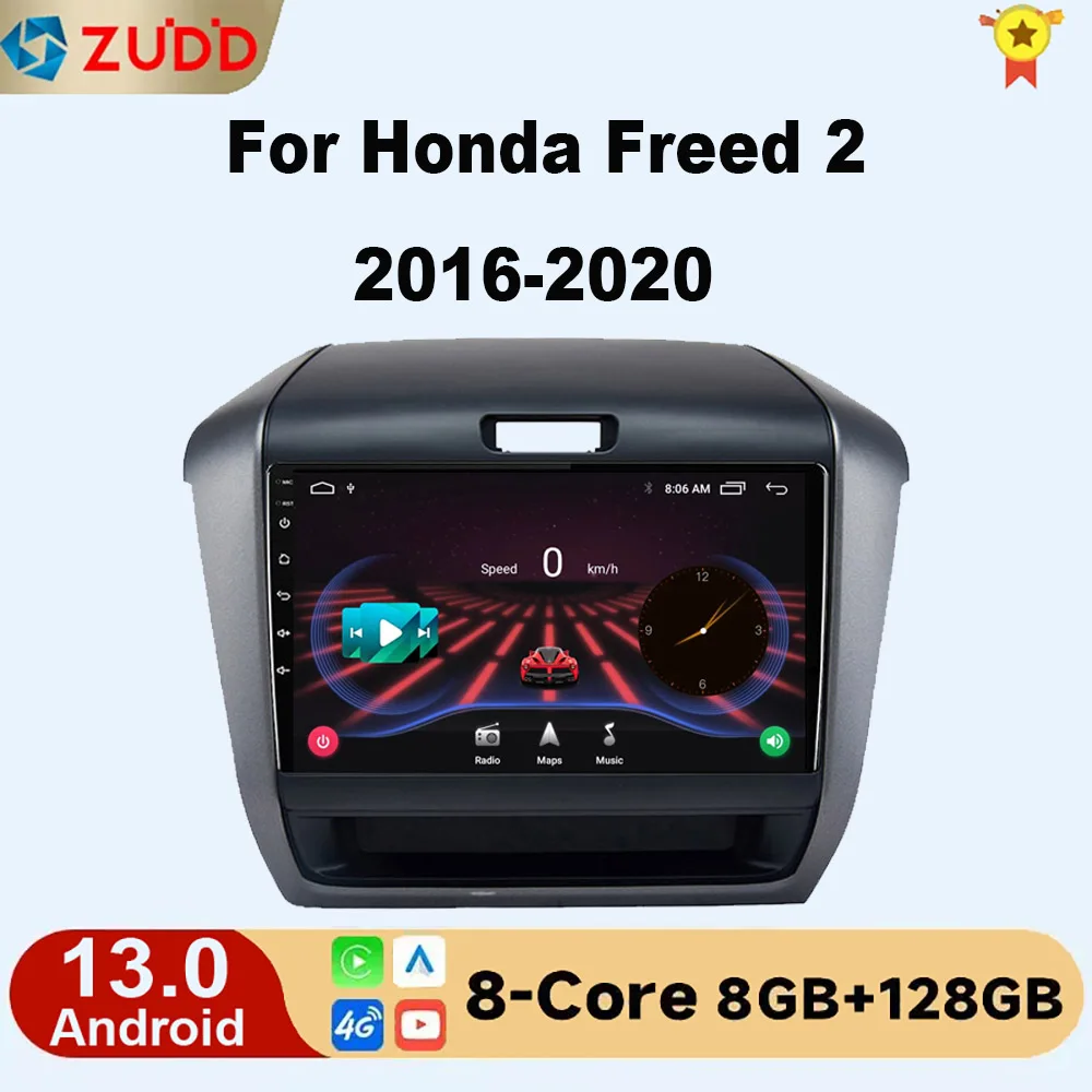 

2 Din Android Auto Radio For Honda Freed 2 2016-2020 Stereo Carplay Multimedia Player Navigation GPS Autoradio 2din DVD