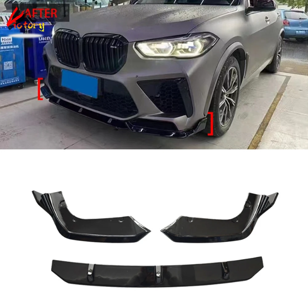 

Губа переднего бампера для BMW X5M F95 2020-2023 ABS, декоративная деталь, 3 шт./комплект