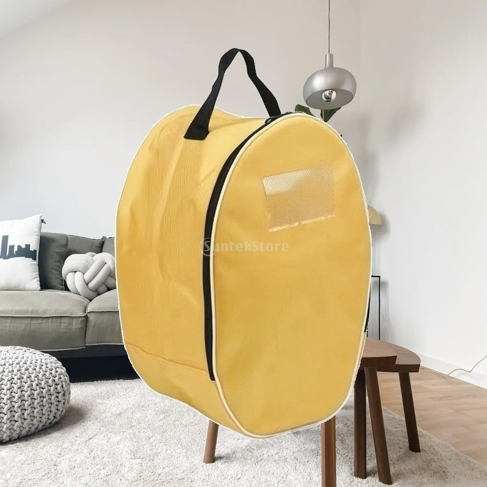 Fencing Equipment Organizer Bag for Face Shield Storage with Transparent ID Card Slot