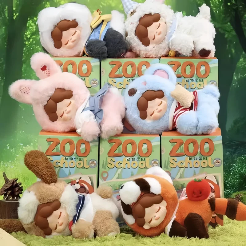 Hot Wendy Zoo School Series Rode Panda Figuren Konijn Koala Anime Figuur Poppen Hanger Decoratie Verzamel Kerst Verjaardagscadeau