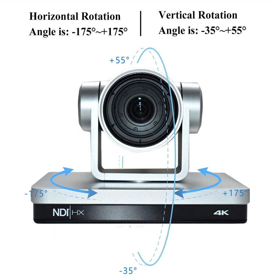 4K NDI PTZ Camera 60FPS 12/25/31X Optical Zoom AI Auto-Tracking PTZ Camera With USB3.0 3G-SDI HDMI output for Church Worship