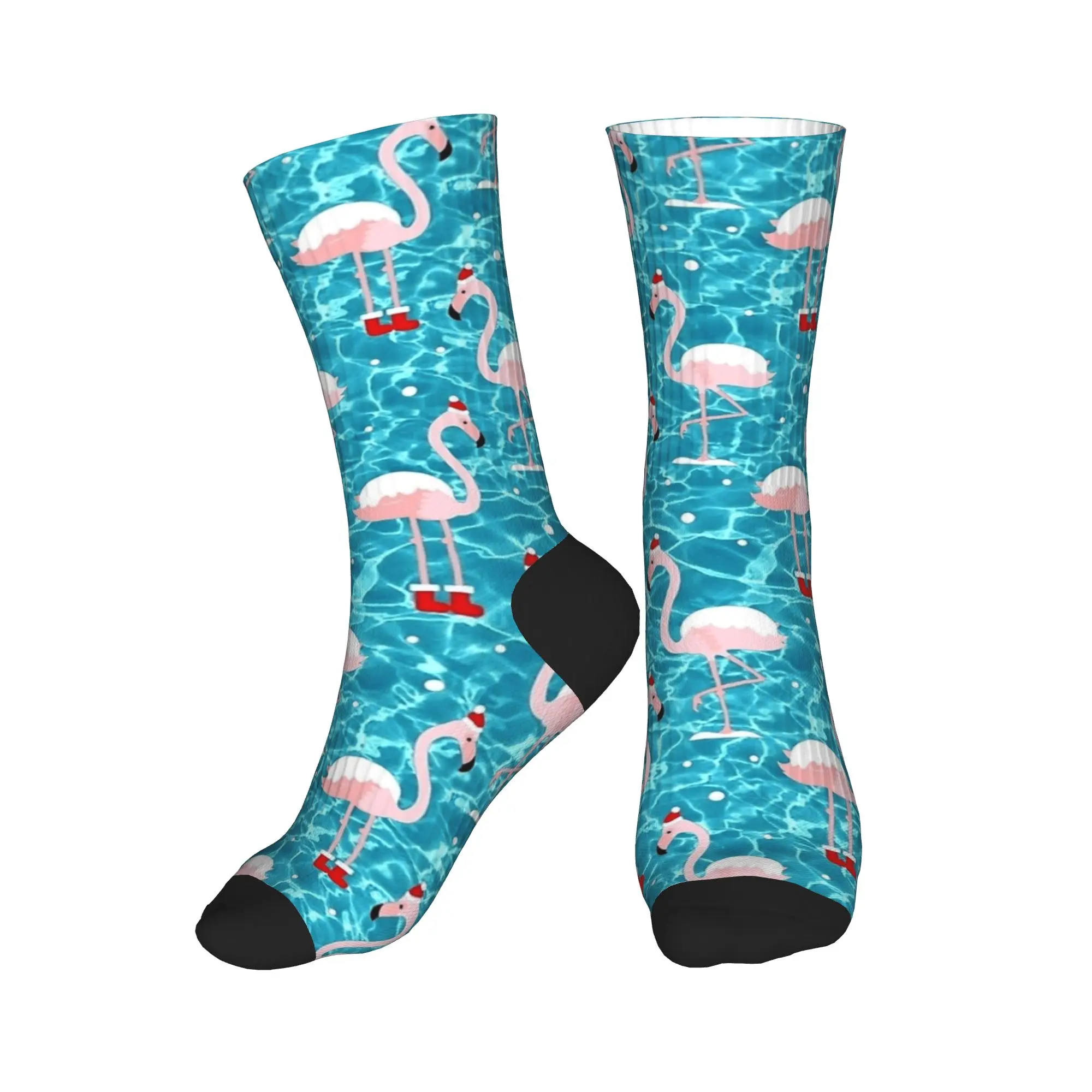 Weihnachten Santa Flamingo Weihnachten Socken Casual Strümpfe Herbst Anti-Slip Erwachsene Männer Socken Atmungsaktive Grafik Outdoor Sport Socken