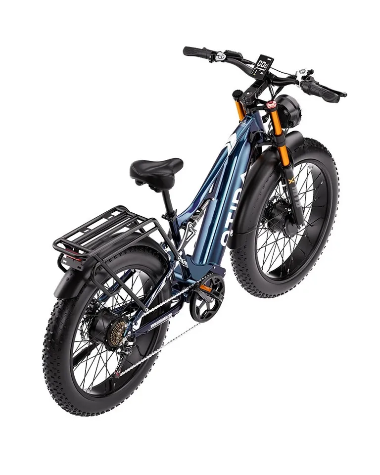 6000W Dual Motor Electric Bike 52V30AH Off-road Motorcycles Ebike image 3
