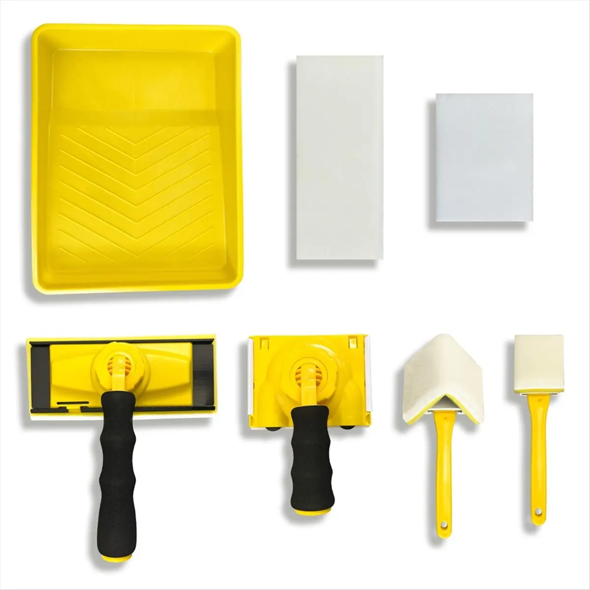 Budget-Friendly-Paint Edger Tool Kit, 9 Inch Paint Pad Set,7 PCS Paint Edger with Trim, Touch-Up Pad,Corner Wall and Ceiling Pad