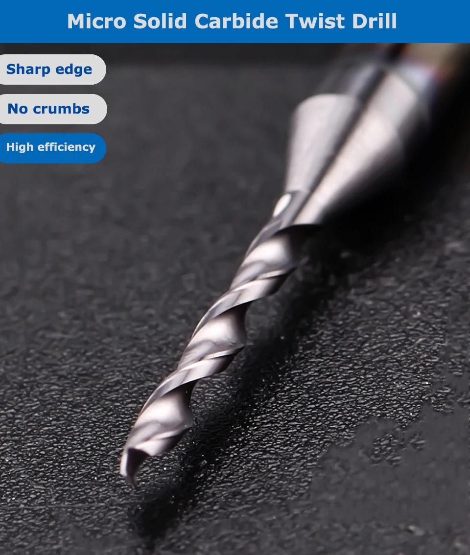 YZH Mikrobohrer Präzisions-Mini-Spiralbohrer für Lochschaft D3 CNC-Drehmaschine Monolithisches Metall 0,15 mm bis 2,95 mm – Detail 1