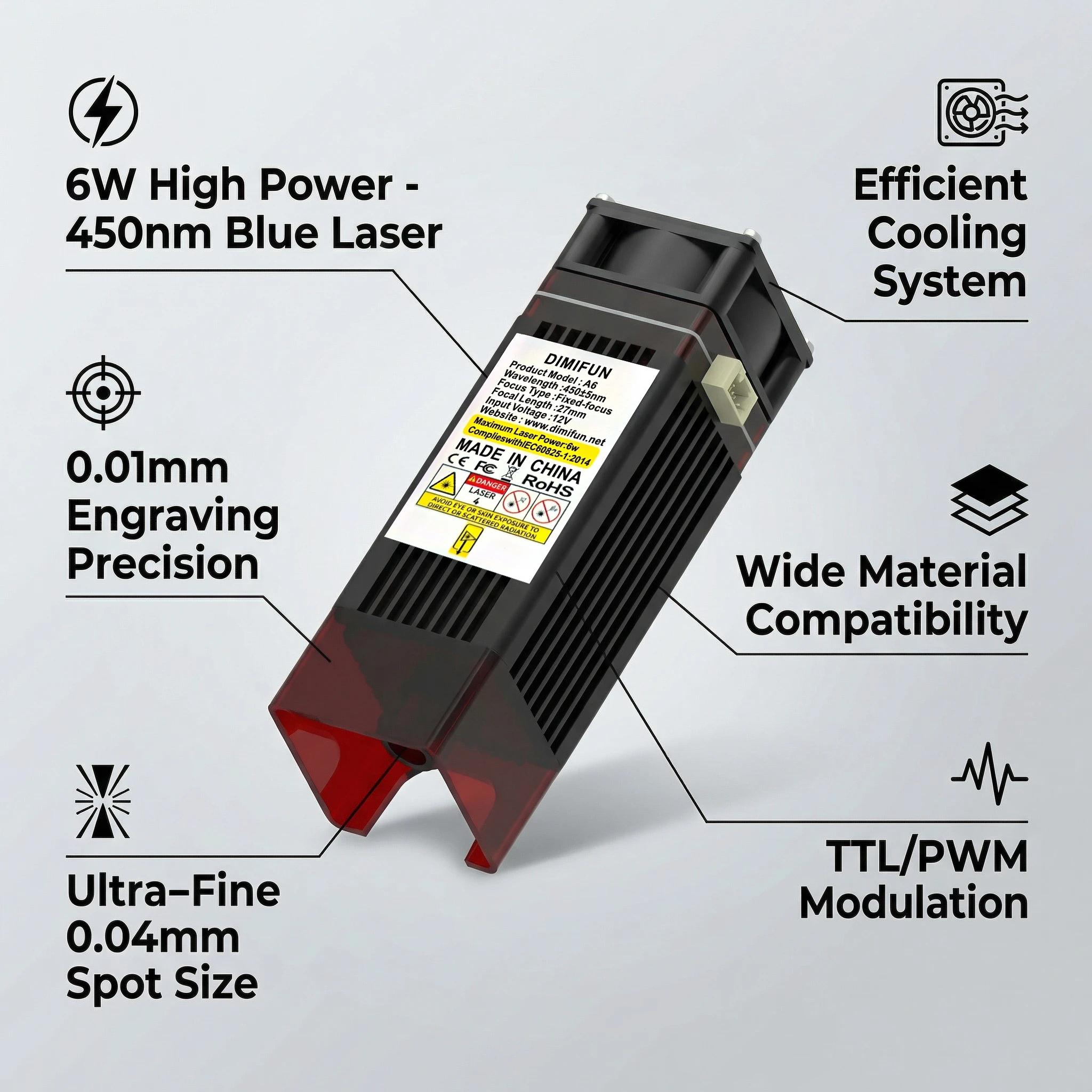 Dimifun A6 6W 450±N…