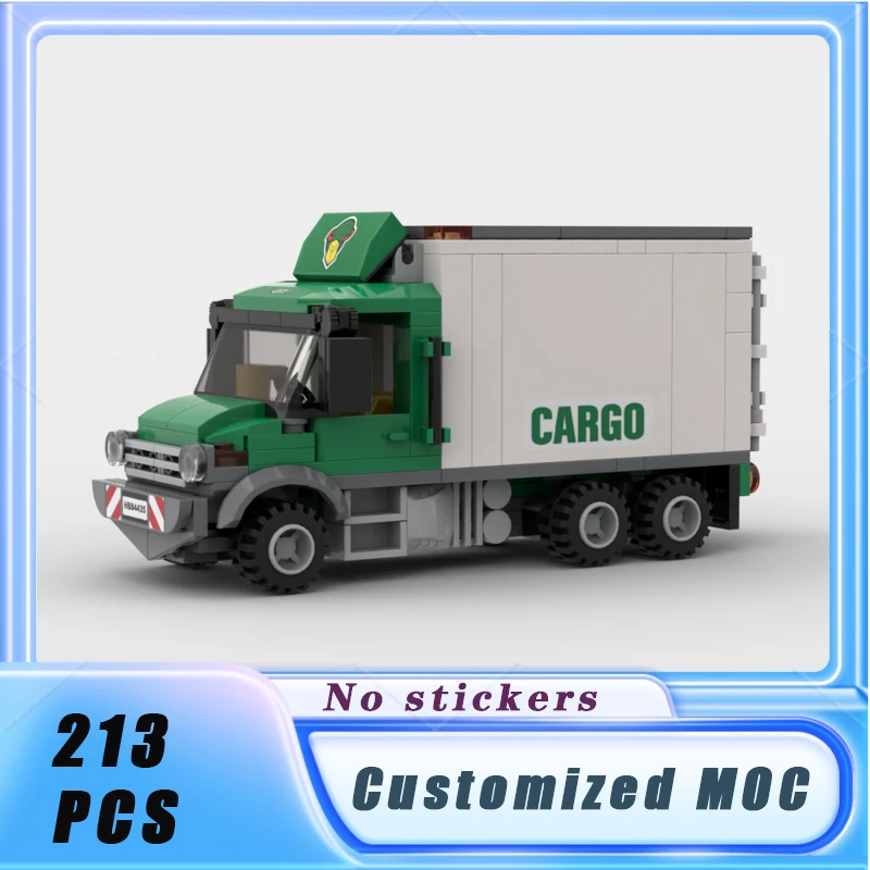 City Vehicle Series Cargo Box Truck Building Blocks Model Bricks Display Collection Children's Toys Gifts 213PCS