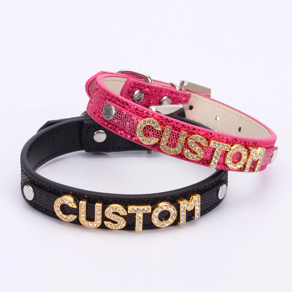 Punk Funkelnde Farbe Angepasst Strass Buchstaben Kragen Halsband Personalisierte Halsketten Männer Frauen Hotwife Cosplay Individuelle Schmuck – Detail 6