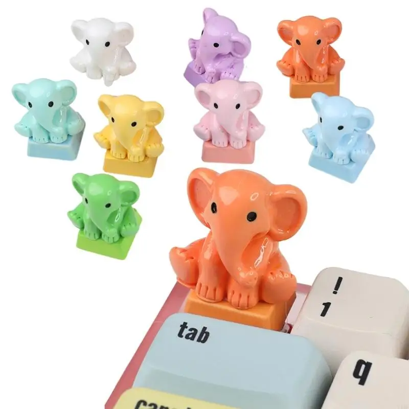 

Y4QF Cartoon Elephant Keycap Replacement 3D Resin Keycap for ESC Key For Mechanical Keyboards Decoration Gamers Gift