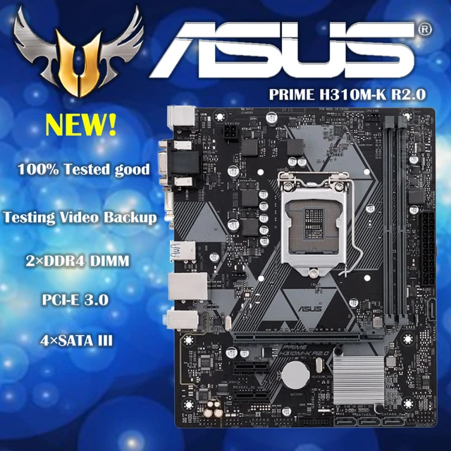 New Asus PRIME H310M-K R2.0 Motherboard Intel H310 LGA 1151 Core i7/i5/i3  32GB DDR4 1151 Original Desktop Asus H310 Mainboard - AliExpress