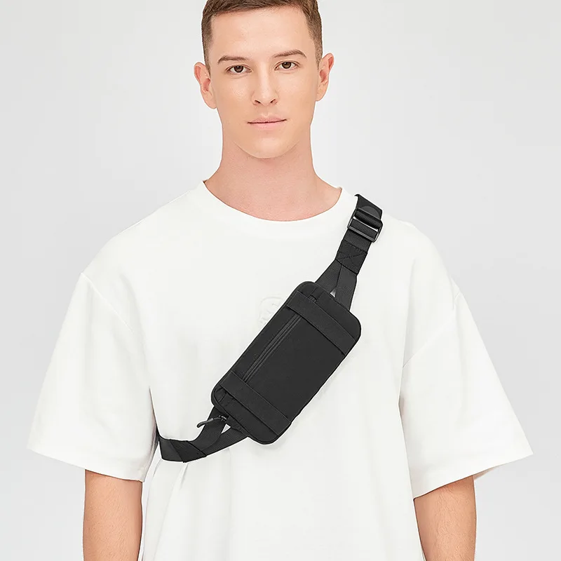 

Мужская многофункциональная поясная сумка из нейлоновой ткани, нагрудная сумка для бега, спортивный телефон на открытом воздухе, модная универсальная сумка через плечо