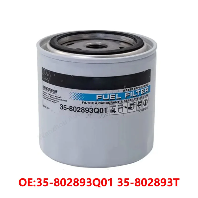 Filtro de Combustible Marino 35-802893Q01 35-802893t Compatible con Motores Fuera de Borda Mercury, Motores Interiores/Fuera de Borda y Accesorios para Barcos
