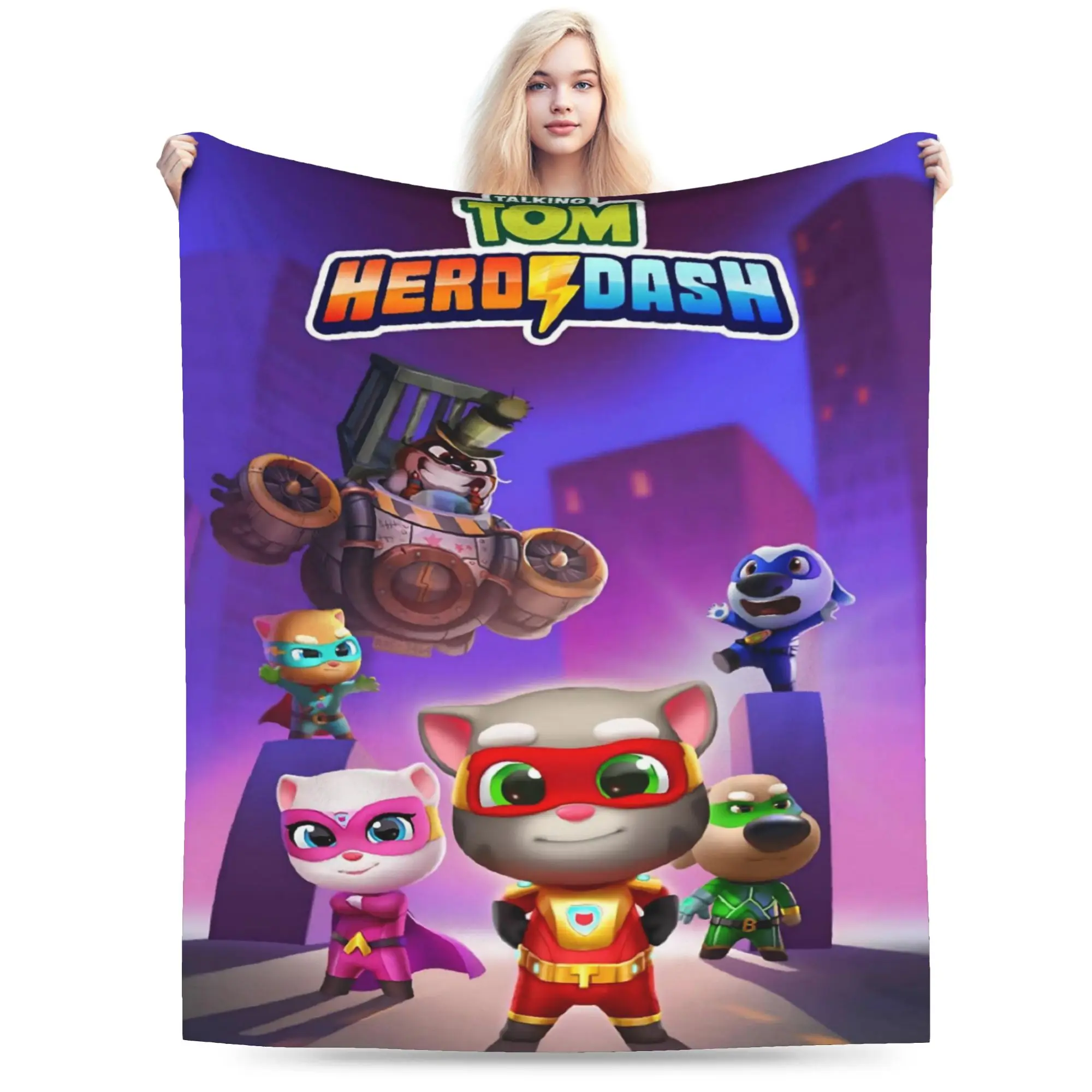Super Soft T-Talking T-Tom And F-Friends Throw Blanket Premium Flannel Fleece Lightweight  Bed Blanket Fuzzy Plush Blankets