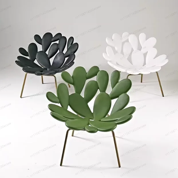 

Дизайнерское пластиковое кресло-шезлонг Cactus для отдыха, легкое роскошное кресло для балкона, популярное у интернет-знаменитостей, одноместное кресло для магазина одежды в стиле молочного чая