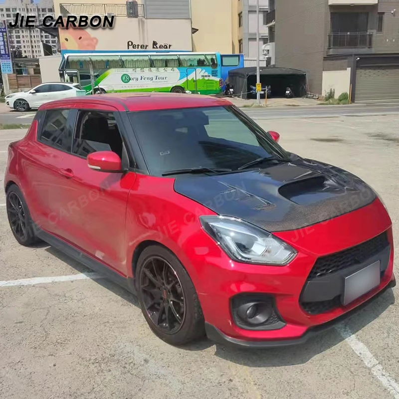 For Suzuki SWIFT Sport ZC33S 2018-2024 Carbon Fiber Front Hood Cover Vents Cooling Hood Kit Car Exterior Modification Upgrade