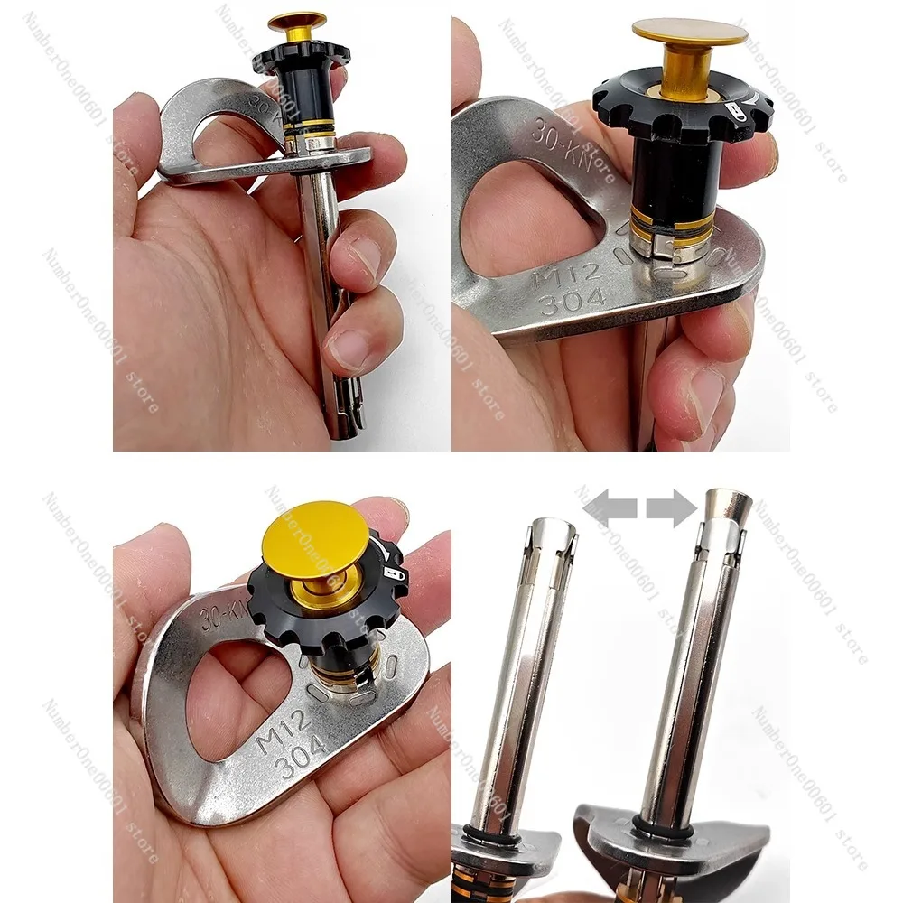 Imagem -02 - Piton Destacável Anchor Ponto Anti-rotação Spear Nail Liberação Rápida X80 Aérea Work Holder Escalada Prego Expansão Novo M12