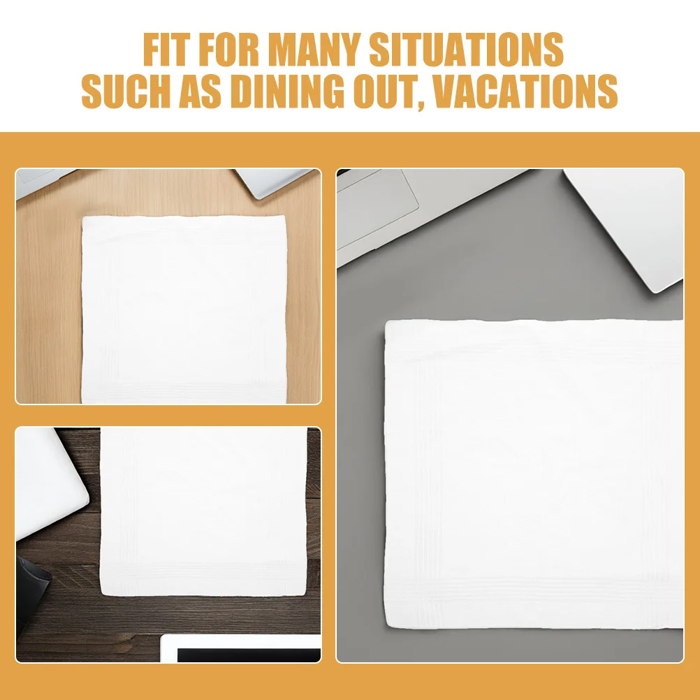 18 قطعة من القطن الخالص للرجال ناعمة قابلة للتنفس وممتصة للعرق وجيب مربع قابل للغسل بدلة زفاف للاستخدام الرسمي #4