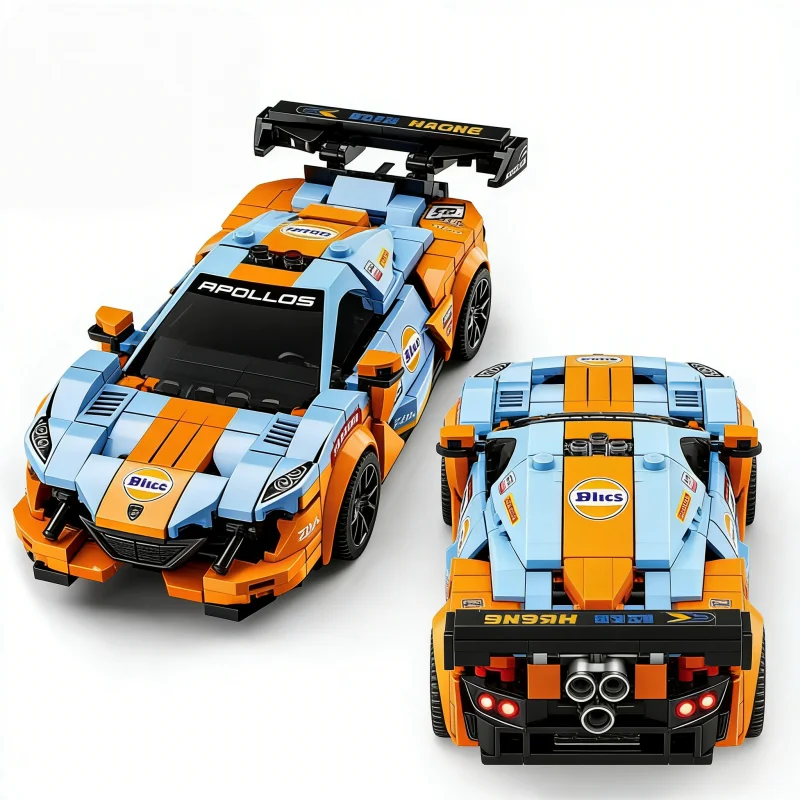 Race Car Building Block Set | Cool Spoiler and Exquisite Tires - Ideal Gift for Collectors