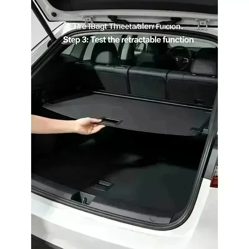 Car Trunk Cargo Cover, Rear Parcel Shelf Shade Shield, Luggage Privacy Blind for Denza N8