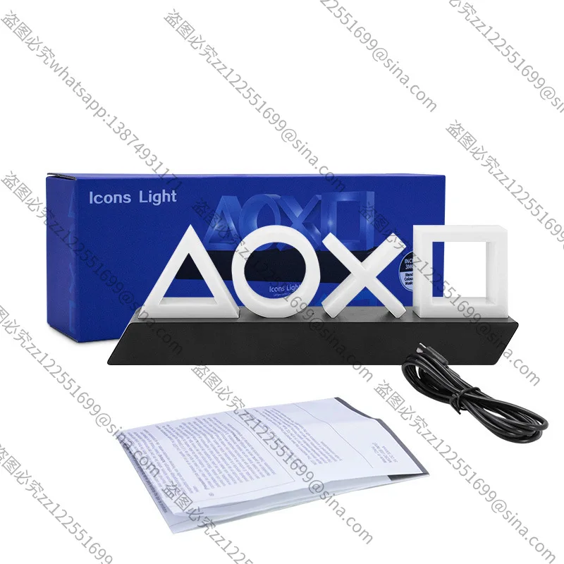 Applicable To The NewPS5 Game Atmosphere Light,Three-gear Adjustment Mode, Voice-activated Icon Atmosphere LightUSB NightLight