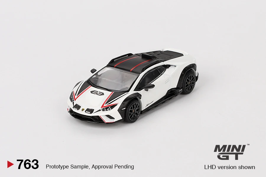 MINIGT 1:64 Lamborghini Huracán Sterrato Bianco Asopo MGT00763-CH Car Alloy Toys Motor Vehicle Diecast Metal Model for Children