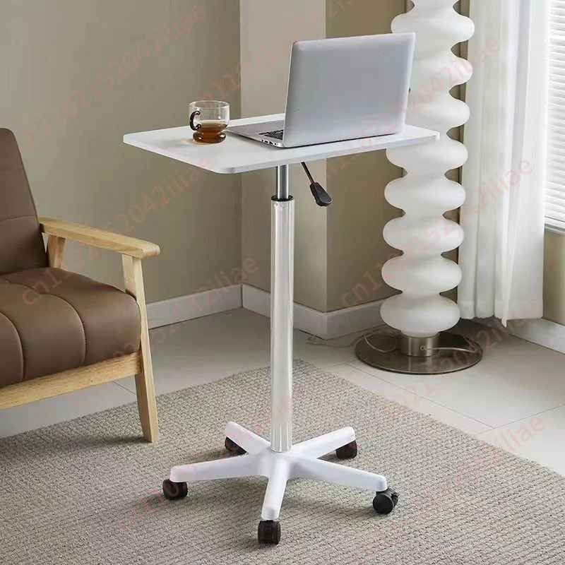 Mobile Height Adjustable Desk with Wheels, Overbed & Standing Laptop Workstation for Home & Live Streaming