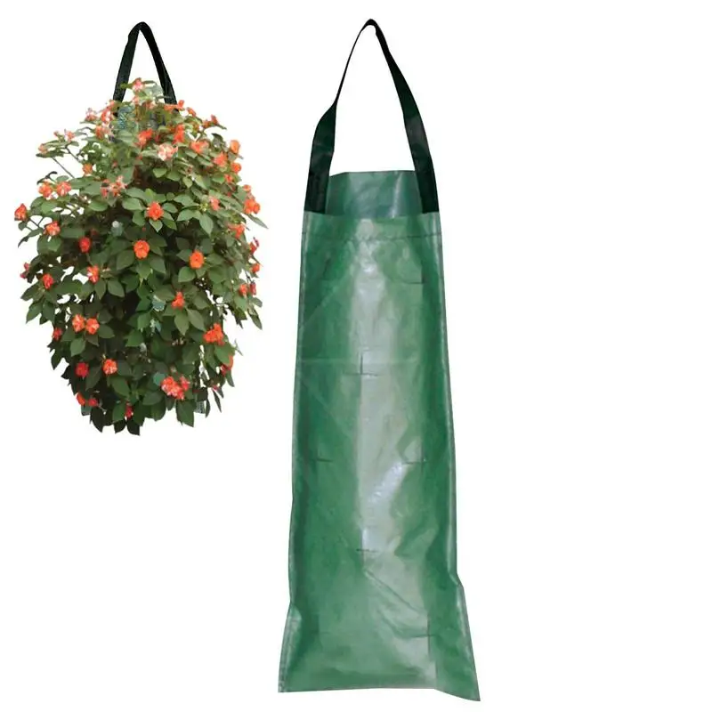 Hanging Strawberry Planting Bag Vertical Garden PE Flower Grow Bag Flower Vegetable Planter Indoor Outdoor Decor