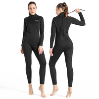 Women Men Long Sleeve Wetsuit 1.5mm Neoprene Back Zip Full Body Wetsuit for Swim Surfing Spearfishing Snorkeling Sailing Water
