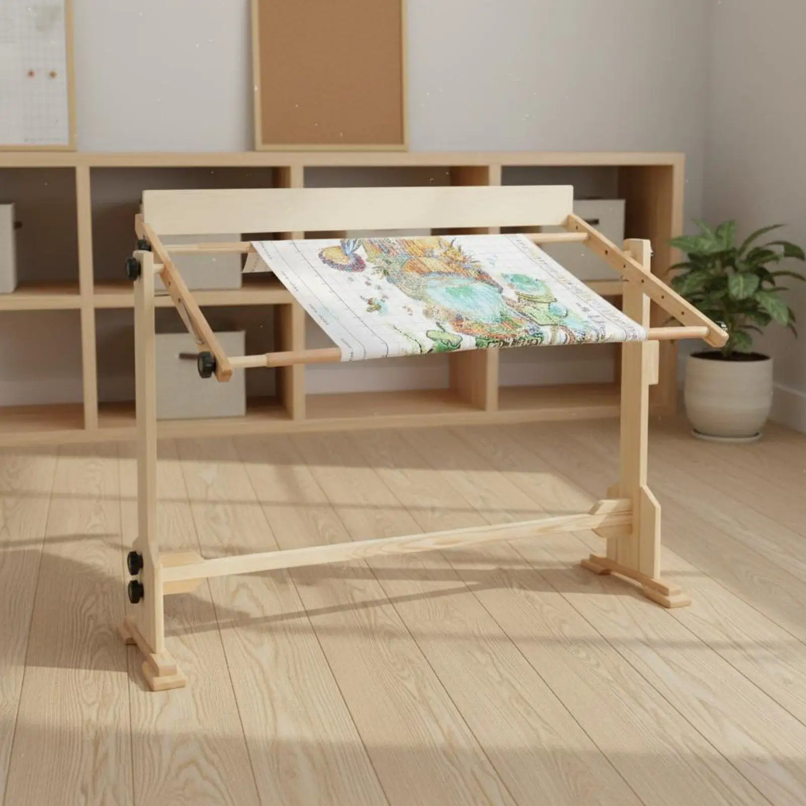 Floor Cross Stitch Stand Hands Unrestricted Stitching Needlework Gear Easy To