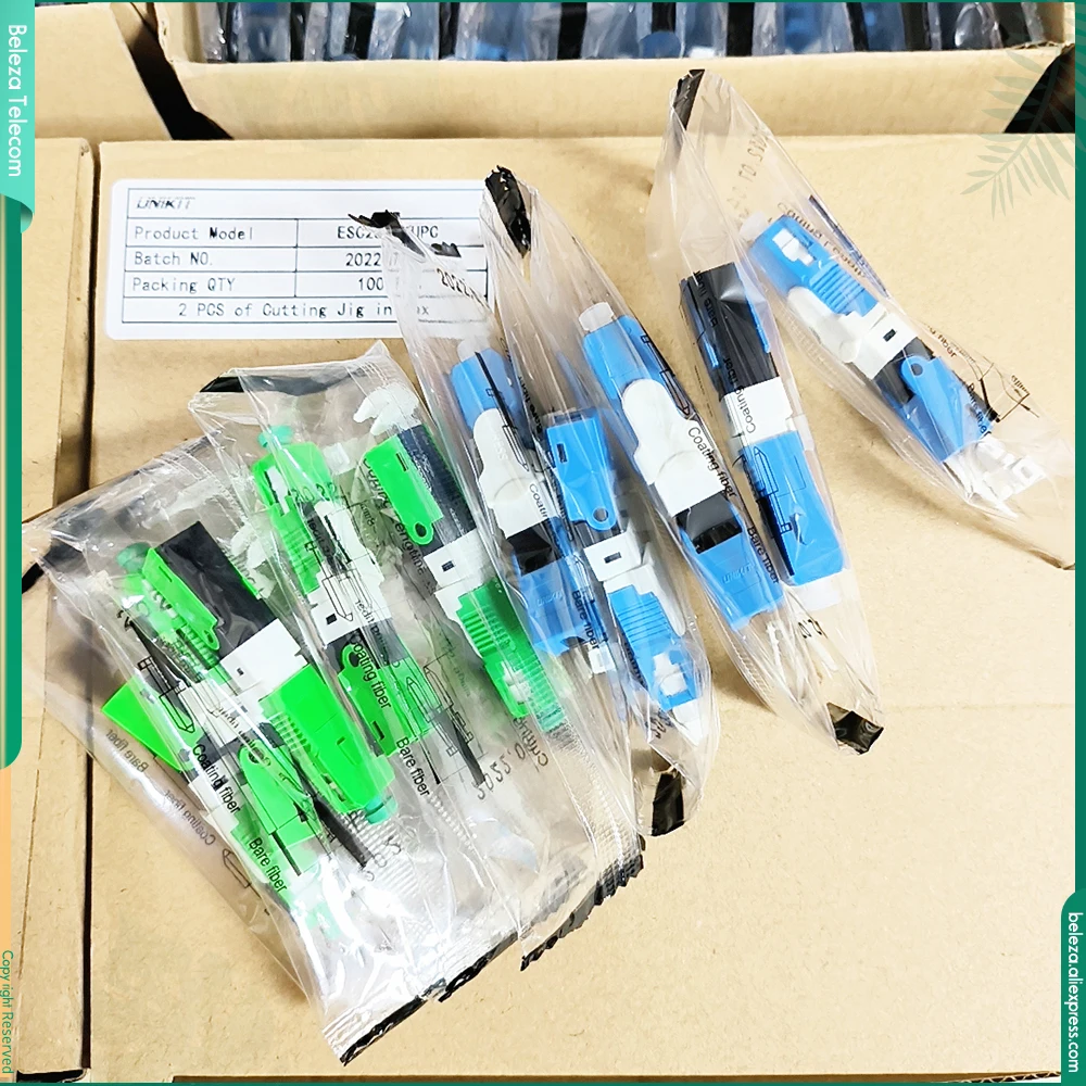 sell Factory FTTH UNIKIT ESC250D SC APC UPC Single Mode Fiber Optic Quick Connector FTTH SM Optic Fast Flange SM 250D