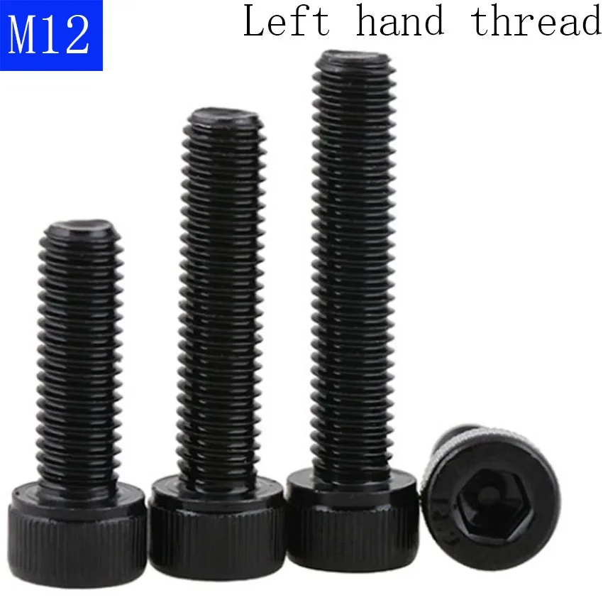 M12 Left Hand Thread 12.9 Grade Alloy Steel Socket Cap Screws Hex Allen Bolts