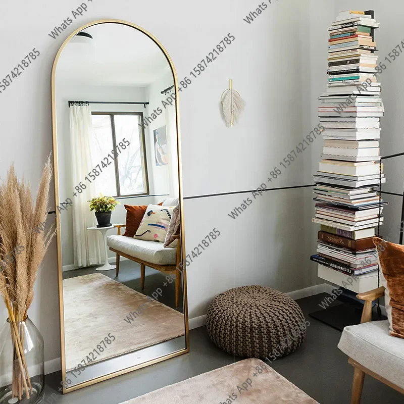 Xx French Hanging Art Against The Wall Ins Full Body Mirror Clothing Store Fitting Mirror Light Luxury Floor Full-length Mirror
