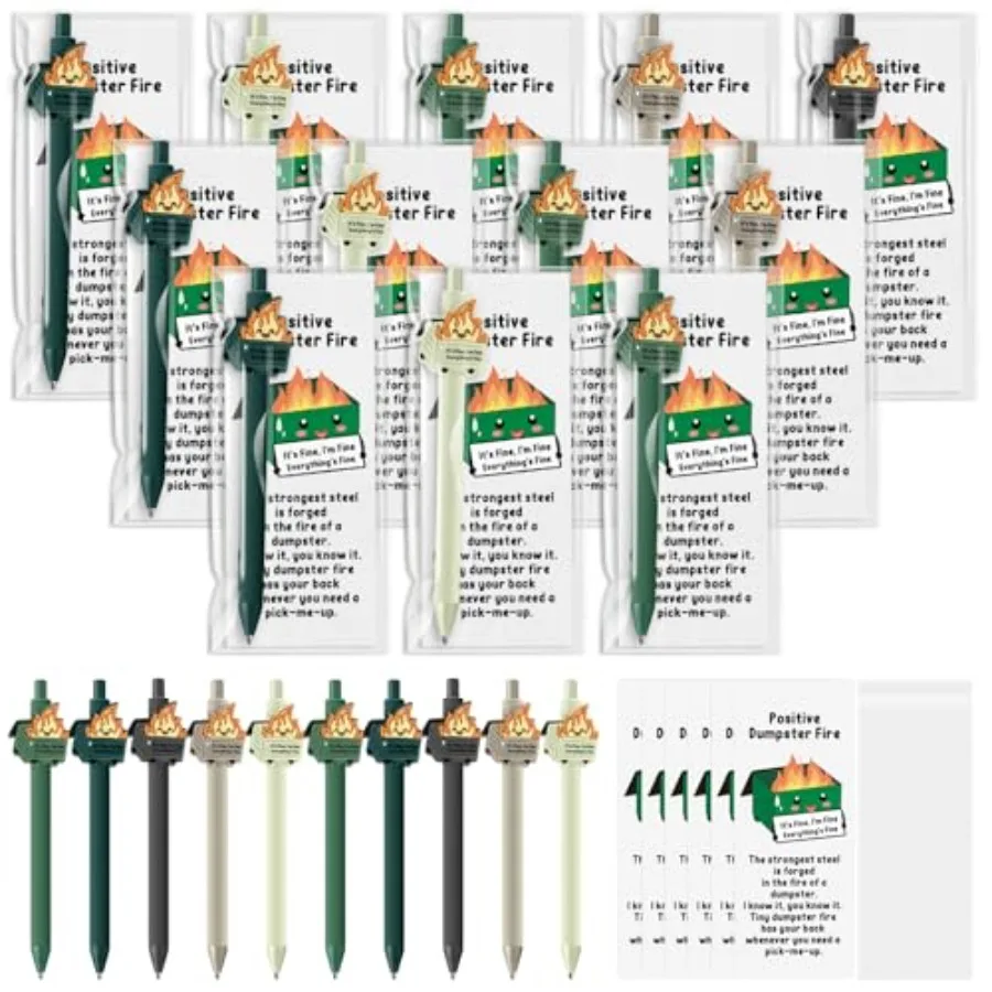 

Sets Dumpster Fire Gift Funny Employee Appreciation Gift Bulk Dumpster Fire Response Team Ballpoint Pens Emotional Support Book