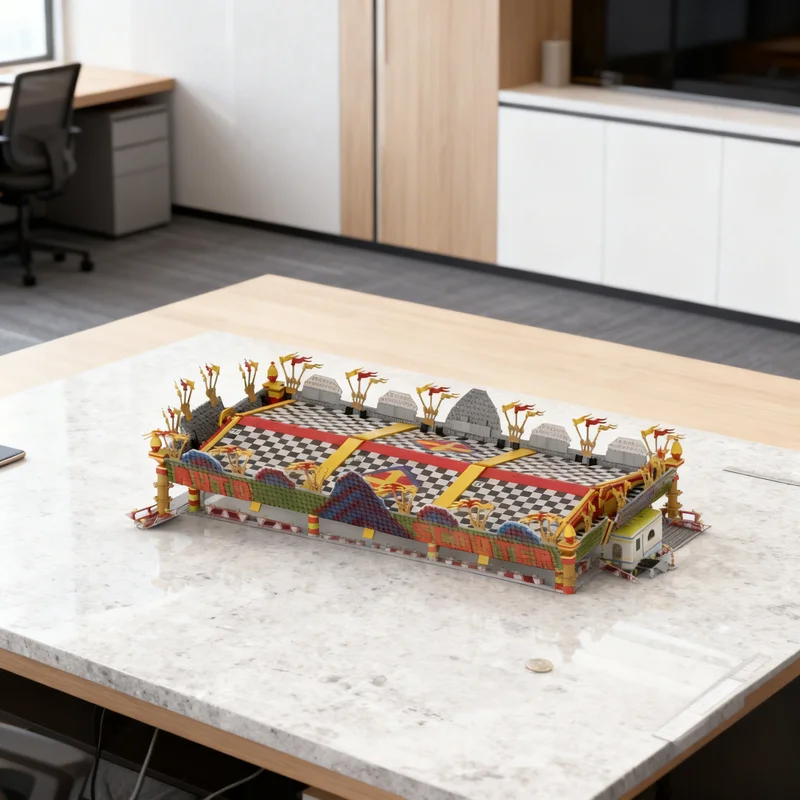 

7030pcs MOC Fahrgescha Ft Autoscooter Funfair Bumper Cars City Model Building Blocks Architecture Toy Christmas Gifts Brick Kids