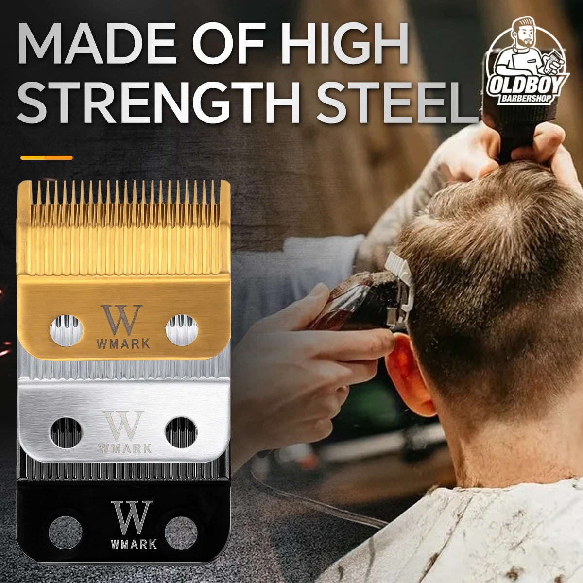 

Профессиональная беспроводная машинка для стрижки волос с высоким лезвием из картонной стали, аксессуары для машинки для стрижки волос, золотые на выбор