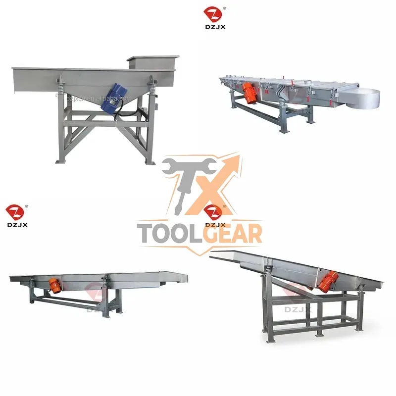 2026hotsale* Electromagnetic Vibrating Feeder Vibration Conveyor Automatic Horizontal Vibration Fast Conveyor for Feed Snacks