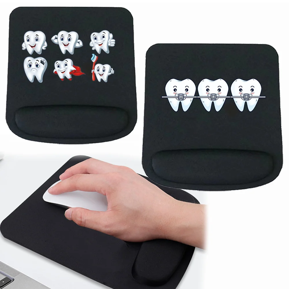 Ergonomic Wrist Rest Mouse Pad Comfortable Square Thickened Wrist Support Mice Mat Soft Mousepad for Teeth Series