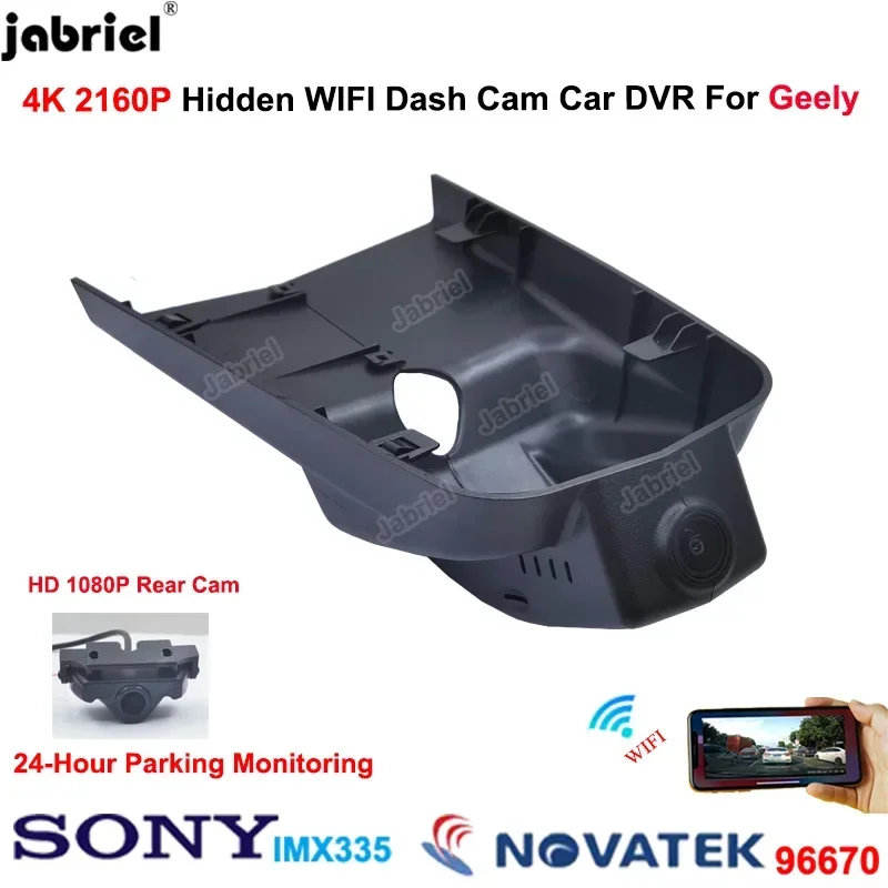 For Geely Atlas. NL-3 Dash Cam Front and Rear Camera Ultra HD 4K 2160P WiFi Car DVR Video Recorder High quality Driving Recorder