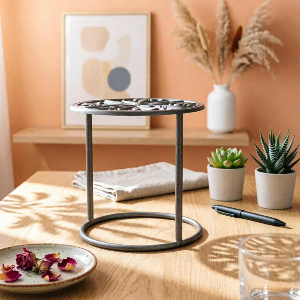 3-Tier Plant Stand Vintage-Style Metal Flower Stand Shelf Outdoor Furniture Space-Saving for Gardeners, Balcony, Patio