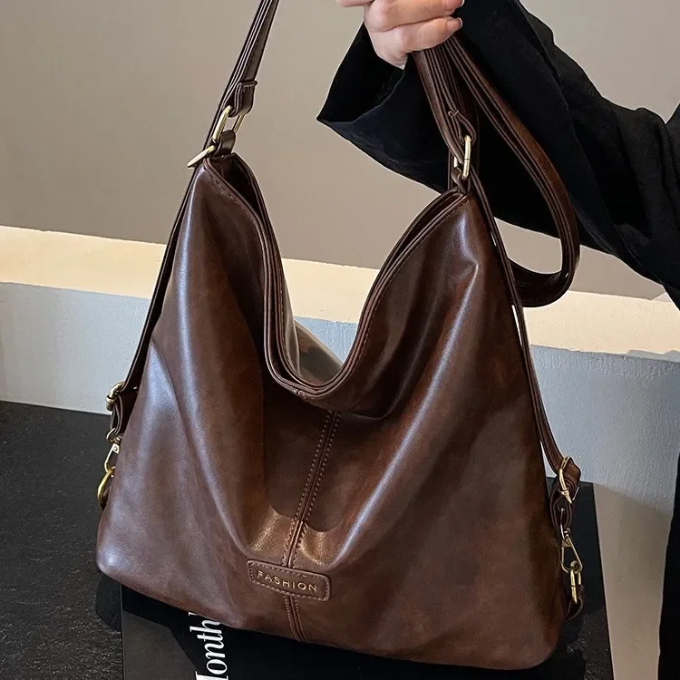 

2025 Women's Vintage Commuter Bag - 3-Way Convertible Tote/Shoulder/Backpack, Spacious Crossbody Purse & Stylish Large Handbag