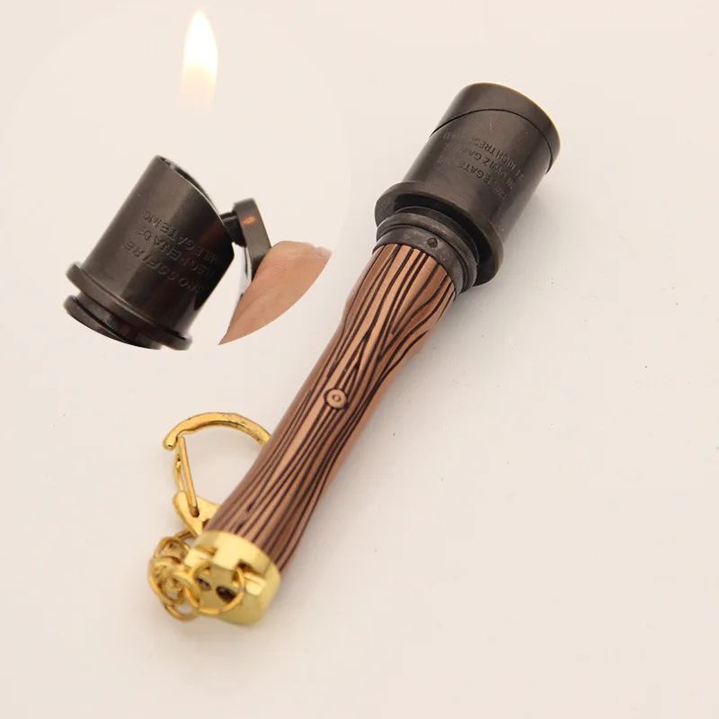 

COOL Portable And Cool Grenade Model Lighter Safe And Creative Open Flame Lighters Outdoor Camping Gadget With Keychain For Men.