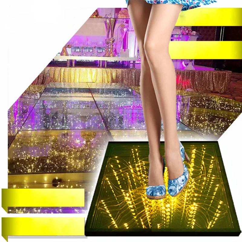 New arrival nightclub luminous transparent stage dance Led dance floor tile wedding