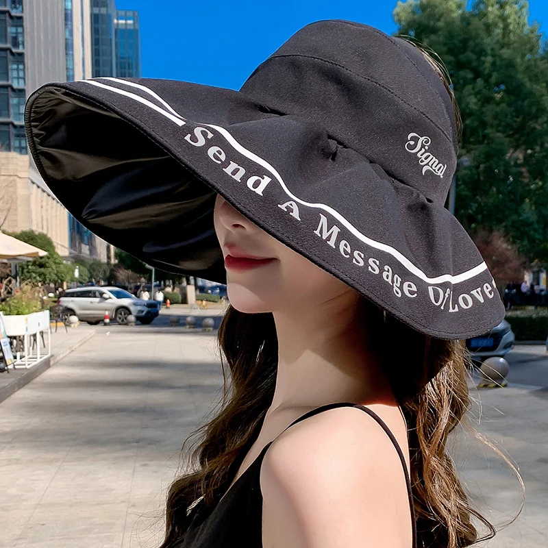 

2023 New Outdoor Summer Air Top Internet Celebrity Female Face Cover Sun-Proof UV Beach Casual Sun-Proof Sun Hat