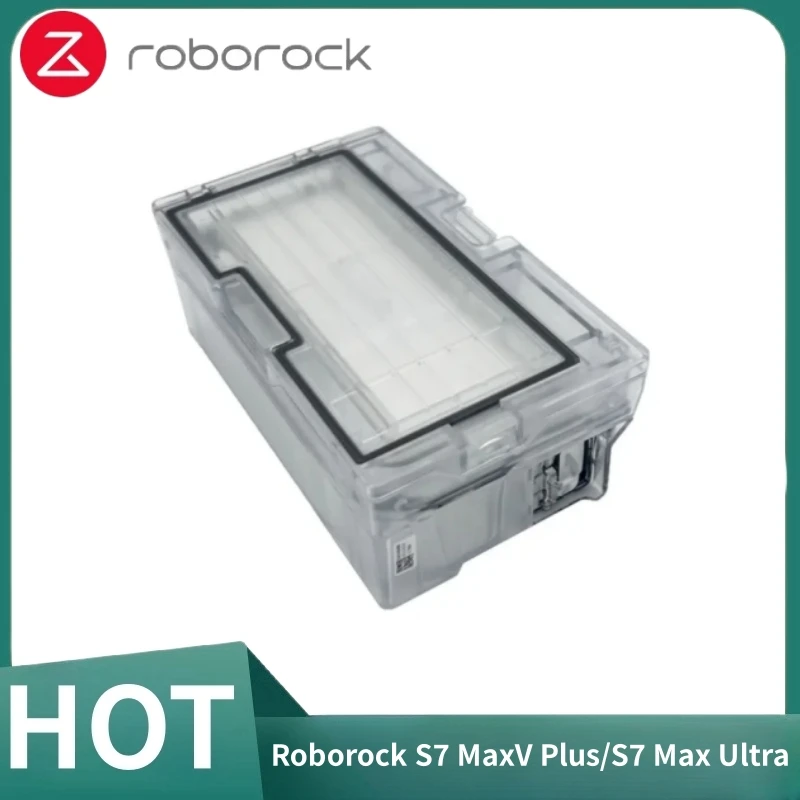 Original Roborock S7 MaxV Plus/S7 Max Ultra Dust Box With Filter Parts Robot Vacuum Cleaner Dustbin Washable Filter Accessories