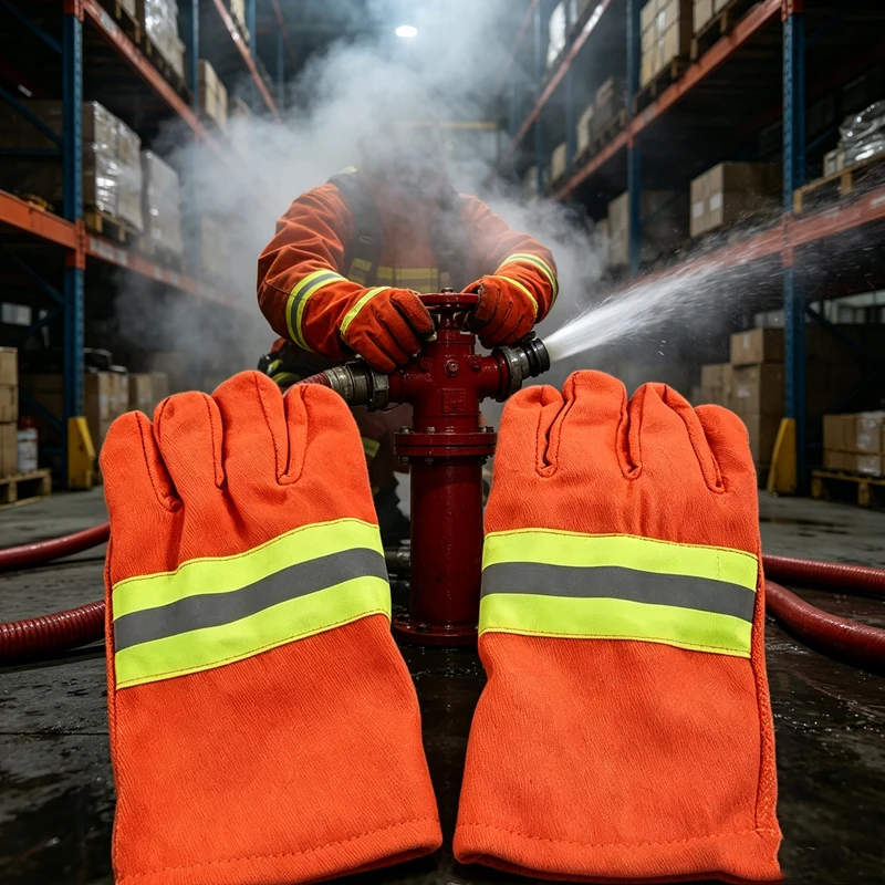 Fire Fighting Protective Gloves Emergency Rescue Gloves Emergency Rescue Gloves Reflective Forest Resistant And Flame Retardant