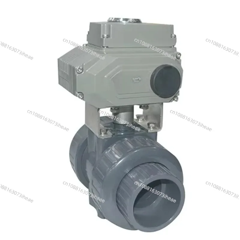 Double ball valve with switch electric actuator suitable for all industrial and construction fields